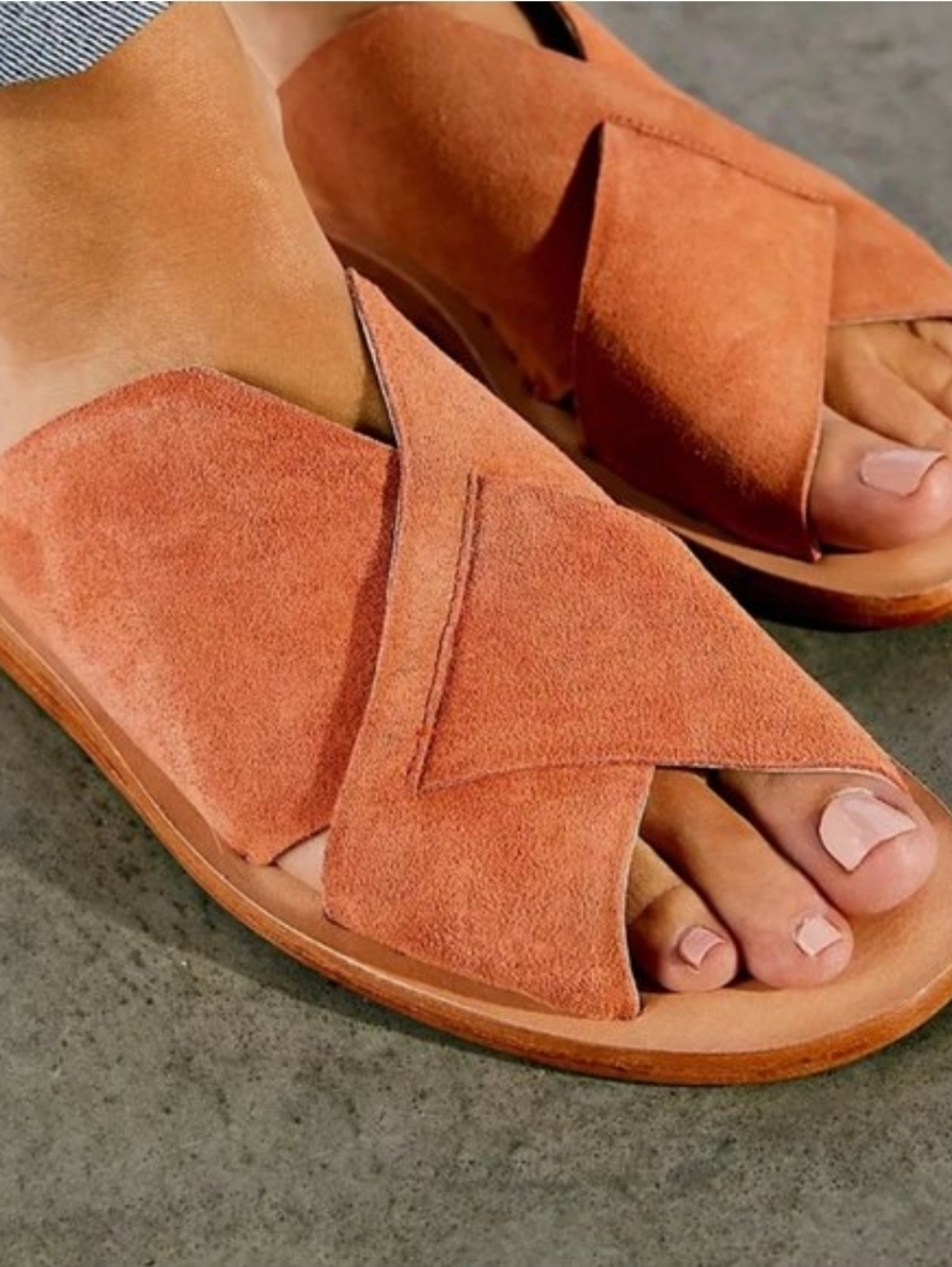 Free People Leather Emilia Sandal Sz 9.5 - Picture 2 of 9